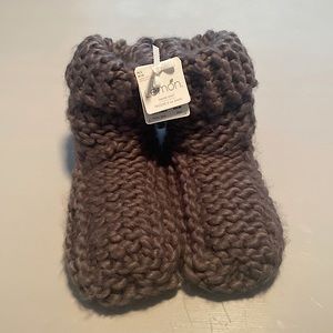 Knit Slippers Dark Gray Size M/L